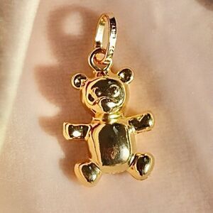 14K Solid Gold Bear Pendant 1.5g